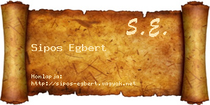 Sipos Egbert névjegykártya